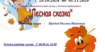 Оздоровительный лагерь с дневным пребыванием "Лесная сказка"